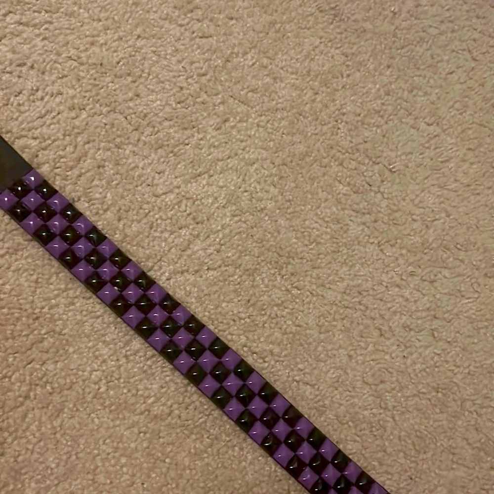 Purple/Black Checkerboard Pattern Belt